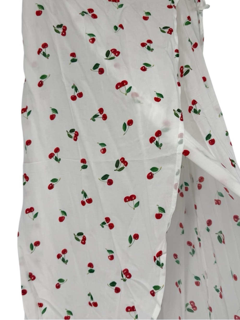 WeWoreWhat White Cherry-Print Wrap Skirt Cover Up NEW Size Small - Picture 11 of 14